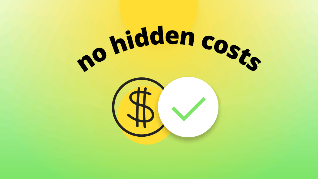 No hidden intranet costs, with a dollar symbol and checkmark