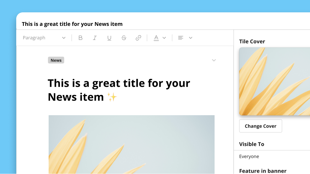 Jostle News article editor