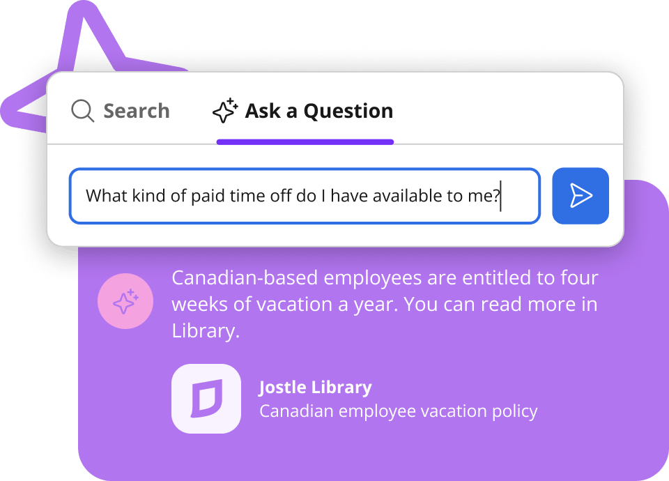 Text input with the question: 'What kind of paid time off do I have available to me?'
